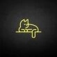 'Stick the cat' neon sign