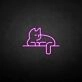'Stick the cat' neon sign