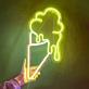 Sweet Indulgence Ice Cream Cone Neon Sign