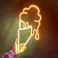Sweet Indulgence Ice Cream Cone Neon Sign