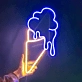 Sweet Indulgence Ice Cream Cone Neon Sign