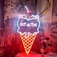 Purrfect Treat Cat Shaped Ice Cream Neon Sign