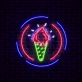 Chill Out Ice Cream Cone Neon Sign