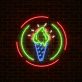 Chill Out Ice Cream Cone Neon Sign