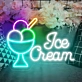 Customize Creamy Delight Ice Cream Cup Neon Sign