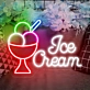 Customize Creamy Delight Ice Cream Cup Neon Sign