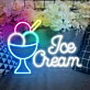Customize Creamy Delight Ice Cream Cup Neon Sign
