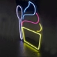 Satisfy Your Cravings Ice Cream Neon Sign