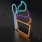 Satisfy Your Cravings Ice Cream Neon Sign