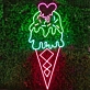 Frozen FantasyTempting Ice Cream Neon Sign