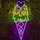 Frozen FantasyTempting Ice Cream Neon Sign