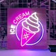 Customize Satisfy Your CravingsDelicious Ice Cream Neon Sign