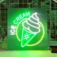 Customize Satisfy Your CravingsDelicious Ice Cream Neon Sign