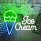 Customize Scoop and Smile Neon Ice Cream Cone