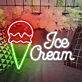 Customize Scoop and Smile Neon Ice Cream Cone