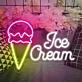 Customize Scoop and Smile Neon Ice Cream Cone