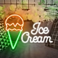 Customize Scoop and Smile Neon Ice Cream Cone