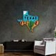 Texas Map Led Neon Sign Light Pop Art