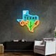 Texas Map Led Neon Sign Light Pop Art