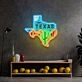 Texas Map Led Neon Sign Light Pop Art