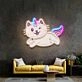 Cat Unicorn Flying Led Neon Sign Light Pop Art