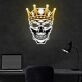Skull With Crown Neon Sign X Acrylic Artwork