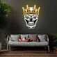 Skull With Crown Neon Sign X Acrylic Artwork