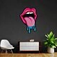 Lips Dripping Led Neon Acrylic Artwork
