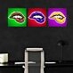Pop Art Lips Neon x Acrylic Artwork