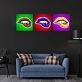 Pop Art Lips Neon x Acrylic Artwork