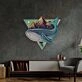 Whale On Mountain Top Led Neon Sign Light Pop Art