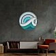 Wave Circle Led Neon Acrylic Artwork