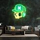 Skull And Headphones Led Neon Acrylic Artwork