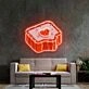 Red Heart Neon Acrylic Artwork