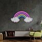 Rainbow Floating On Clouds Led Neon Sign Light Pop Art