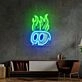 Potted Plant Skull Head Cartoon Led Neon Sign Light Pop Art