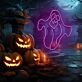 Ghost Neon Sign Halloween Holiday Party Wall