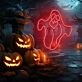 Ghost Neon Sign Halloween Holiday Party Wall