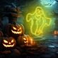 Ghost Neon Sign Halloween Holiday Party Wall