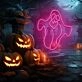 Ghost Neon Sign Halloween Holiday Party Wall