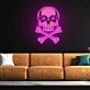 Pink Skull With Bones Neon Sign X Acrylic Artwork