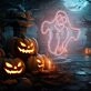 Ghost Neon Sign Halloween Holiday Party Wall
