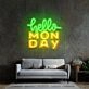 Hello Monday Led Neon Sign Light Pop Art