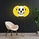 Half Skull Emoticons Neon Sign X Acrylic Artwork