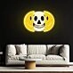 Half Skull Emoticons Neon Sign X Acrylic Artwork
