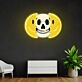 Half Skull Emoticons Neon Sign X Acrylic Artwork