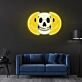 Half Skull Emoticons Neon Sign X Acrylic Artwork