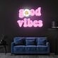 Good Vibes Neon X Acrylic Artwork