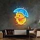 Duck Walking Under Rain Led Neon Sign Light Pop Art