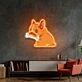 Dog Gnawing Bone Led Neon Sign Light Pop Art